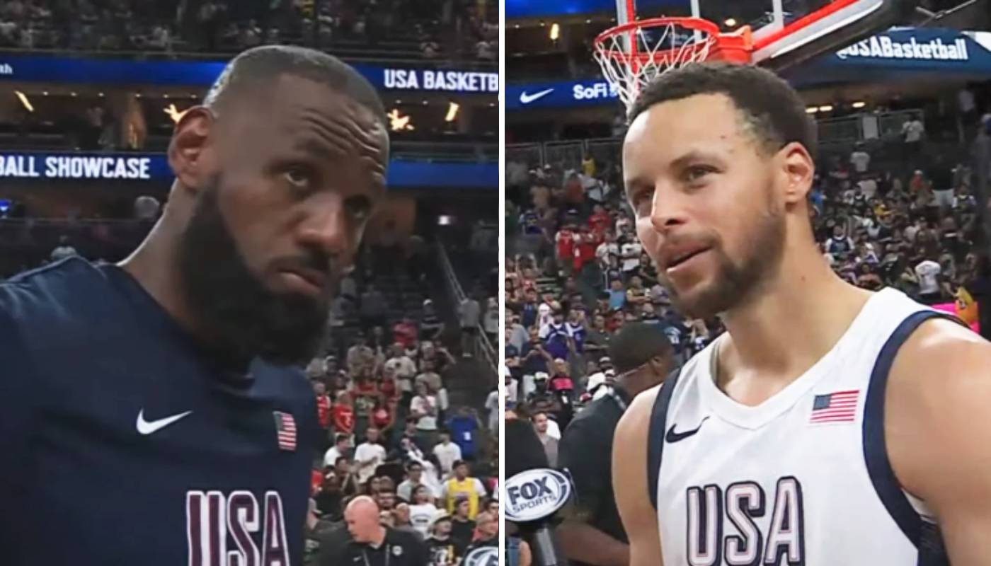 LeBron James et Steph Curry avec Team USA