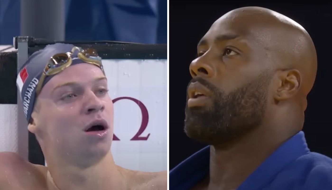 Léon Marchand et Teddy Riner