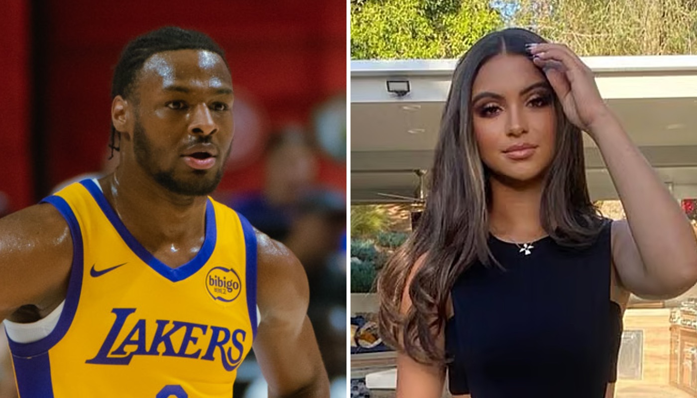 Los Angeles Lakers NBA player Bronny James (left) and his rumored girlfriend Parker Whitfield (right)