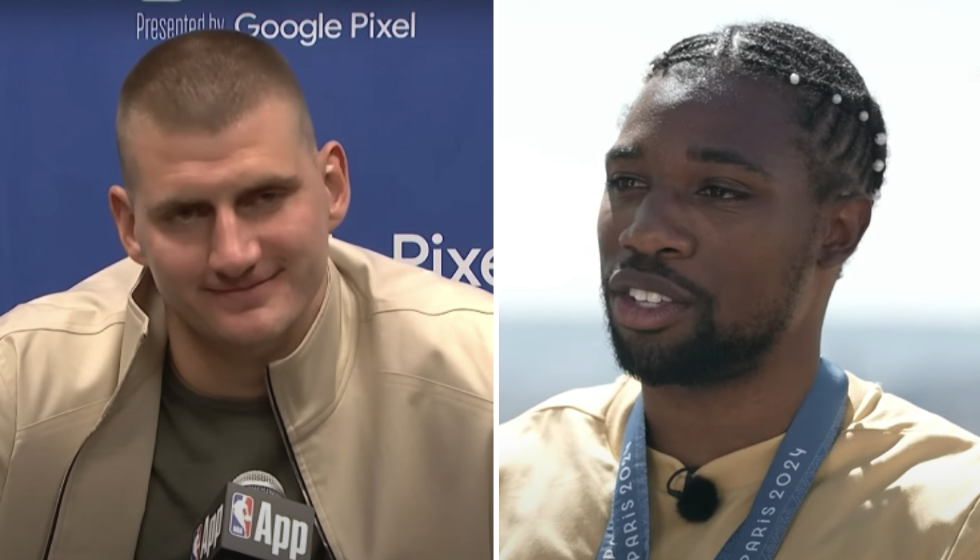 Nikola Jokic et l'athlète Noah Lyles