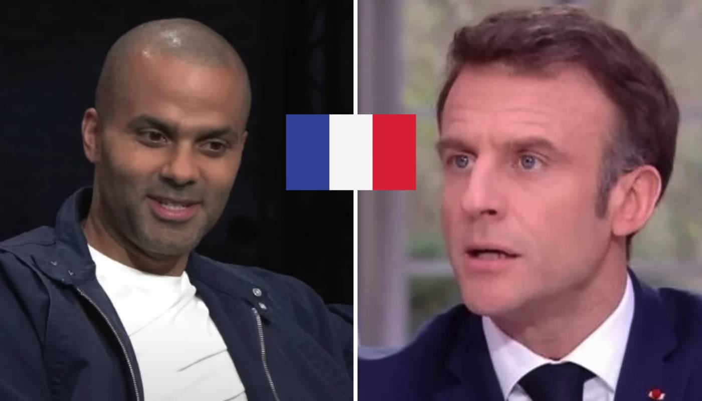 Tony Parker et Emmanuel Macron