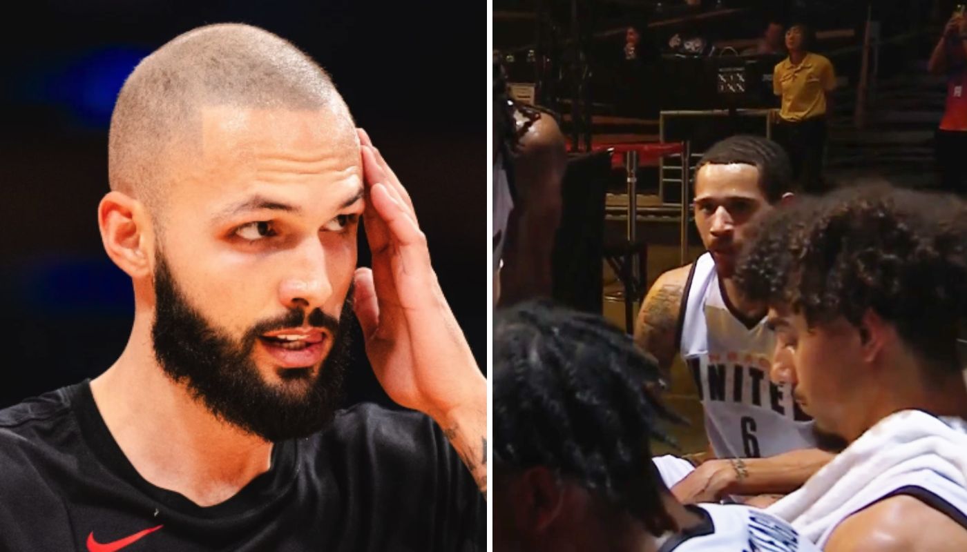 Evan Fournier et l'ancien champion des Warriors, Juan Toscano-Anderson