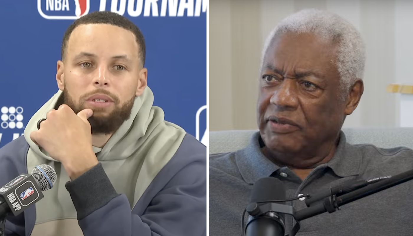 Stephen Curry, meneur des Warriors, et la légende Oscar Robertson