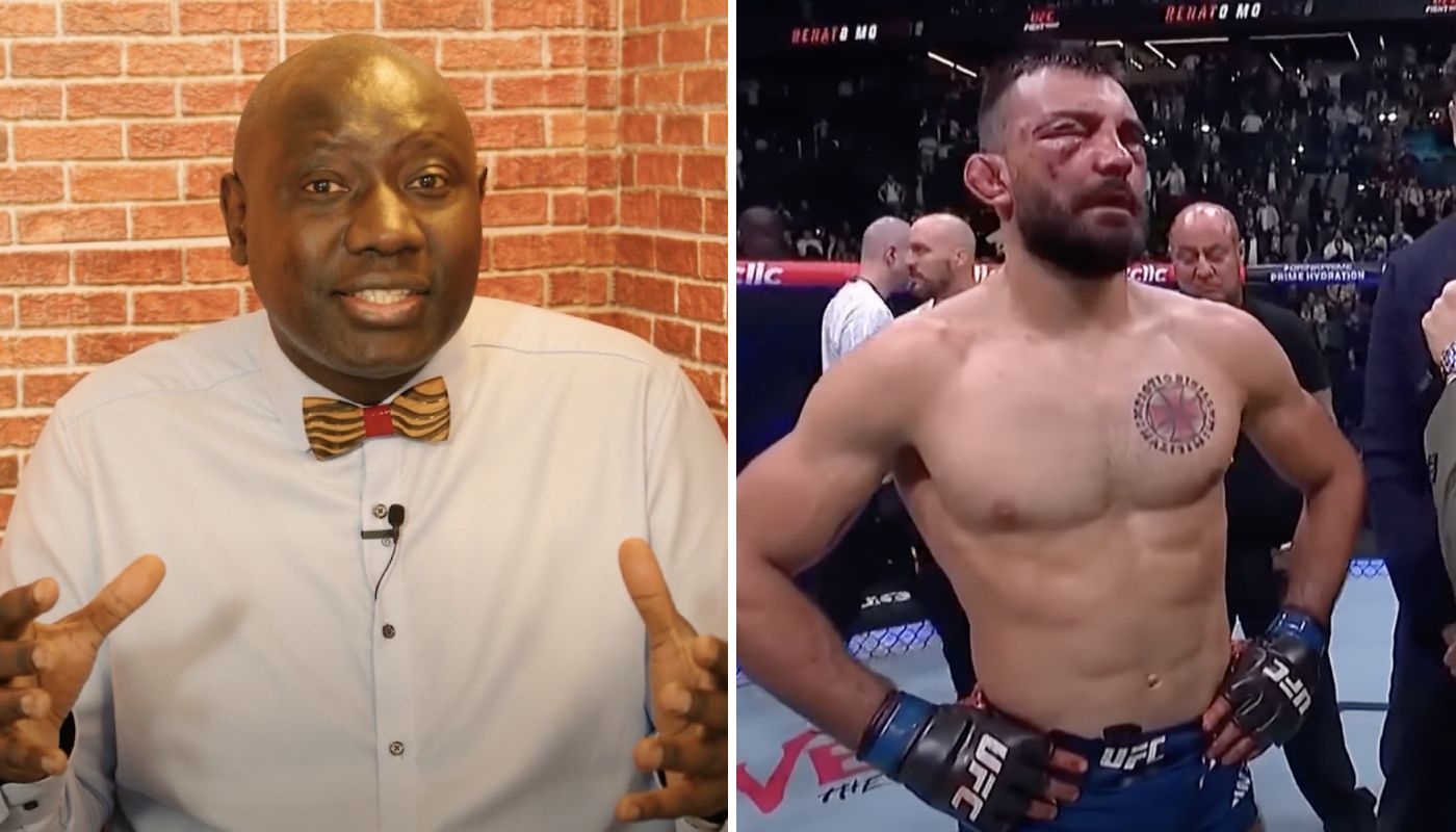 Le médecin du combat et Benoit Saint-Denis à l'UFC Paris