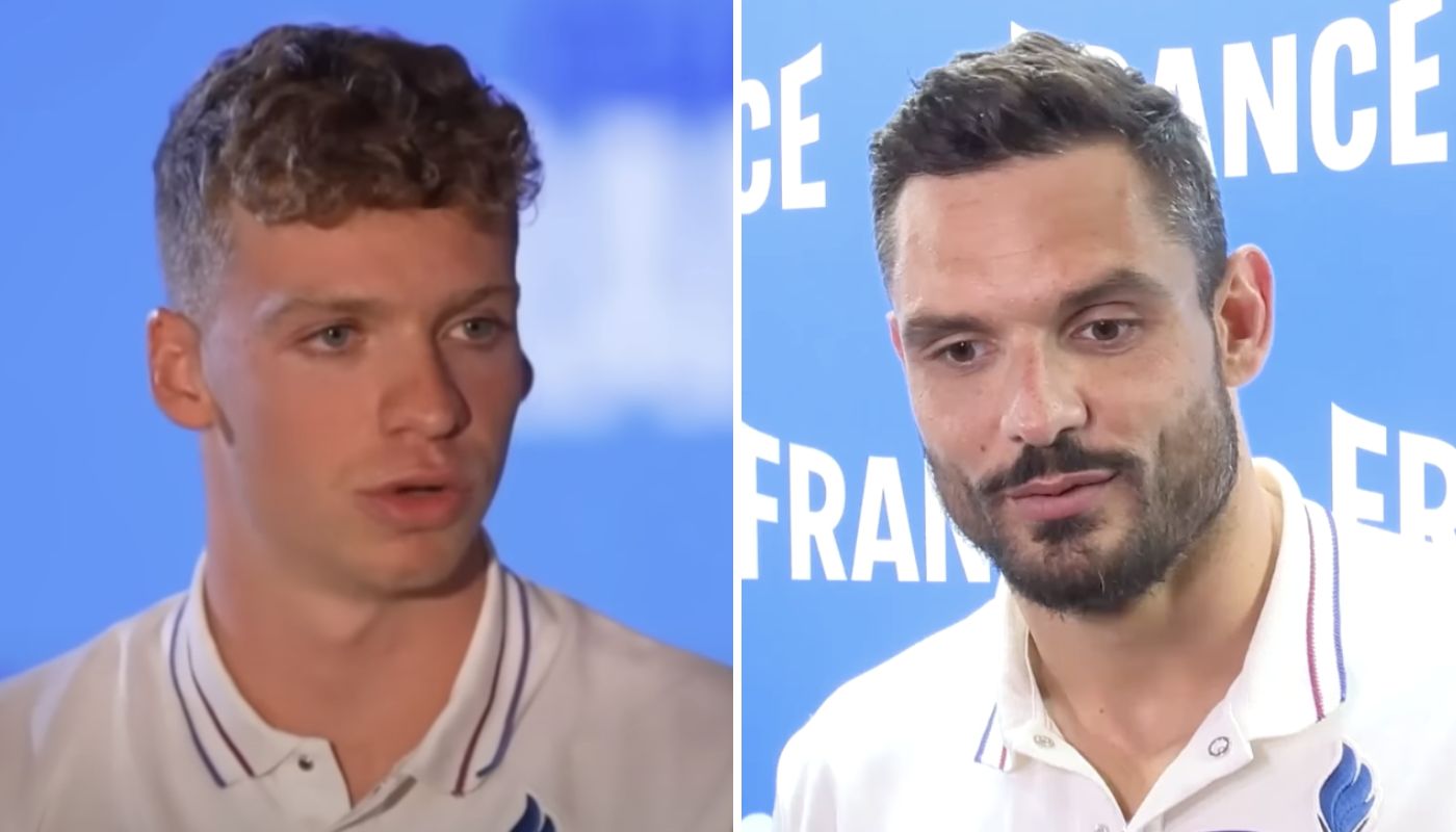 Léon Marchand et Florent Manaudou