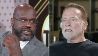 Humilié, la photo dingue d’Arnold Schwarzenegger (1m88, 105kg) à côté de Shaquille O’Neal !