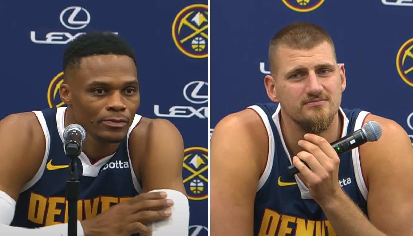 Russell Westbrook et Nikola Jokic, coéquipiers aux Nuggets