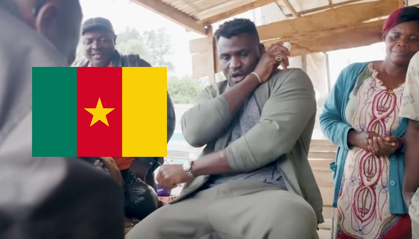 Francis Ngannou au Cameroun, au village de Batié