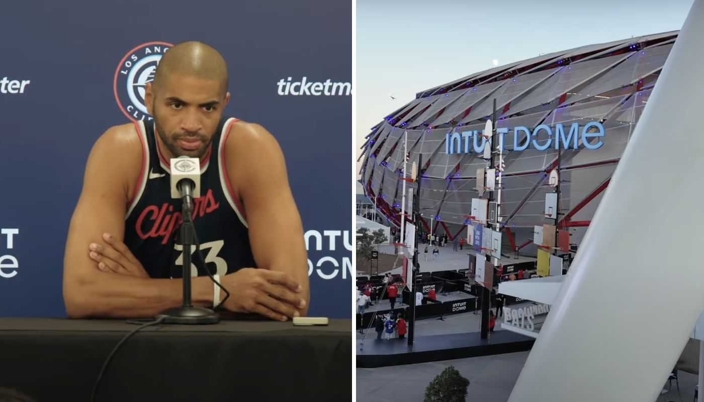 Nicolas Batum des Clippers et la nouvelle salle de la franchise, l'Intuit Dome