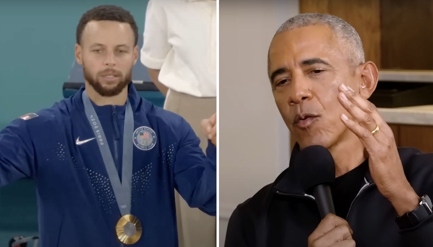 Stephen Curry, meneur de Team USA, et Barack Obama, ancien président