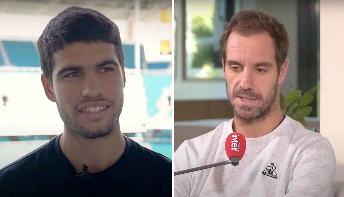 Carlos Alcaraz et le tennisman français Richard Gasquet