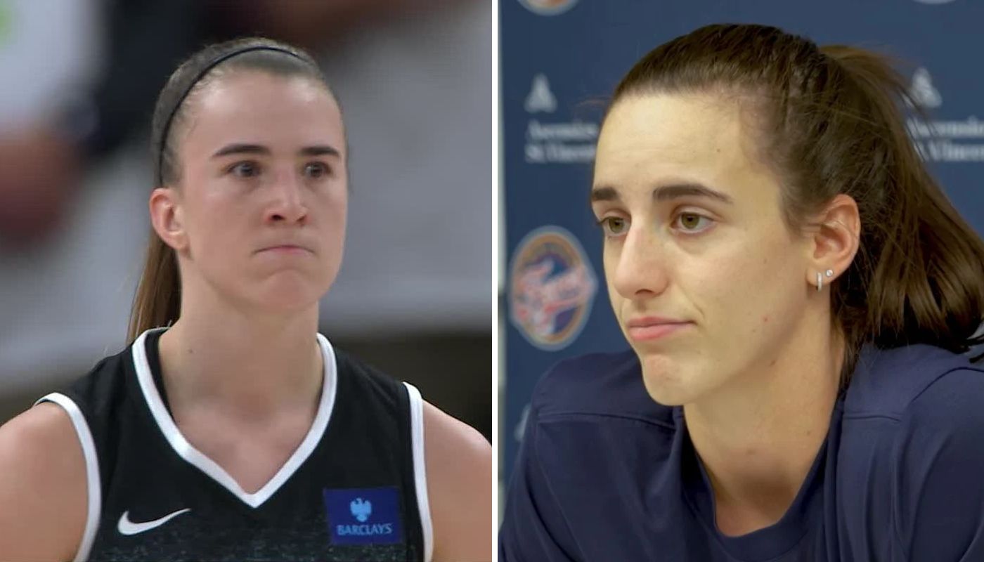 Liberty player Sabrina Ionescu and Fever player Caitlin Clark