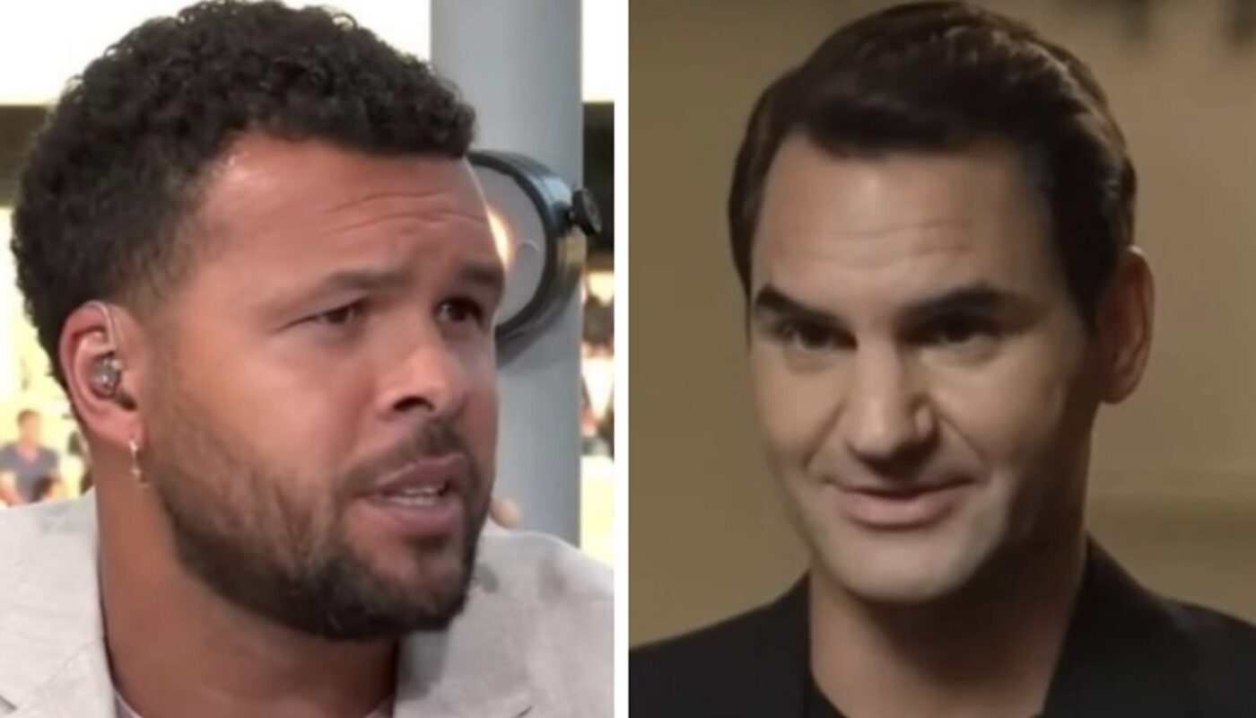 Jo-Wilfried Tsonga et Roger Federer