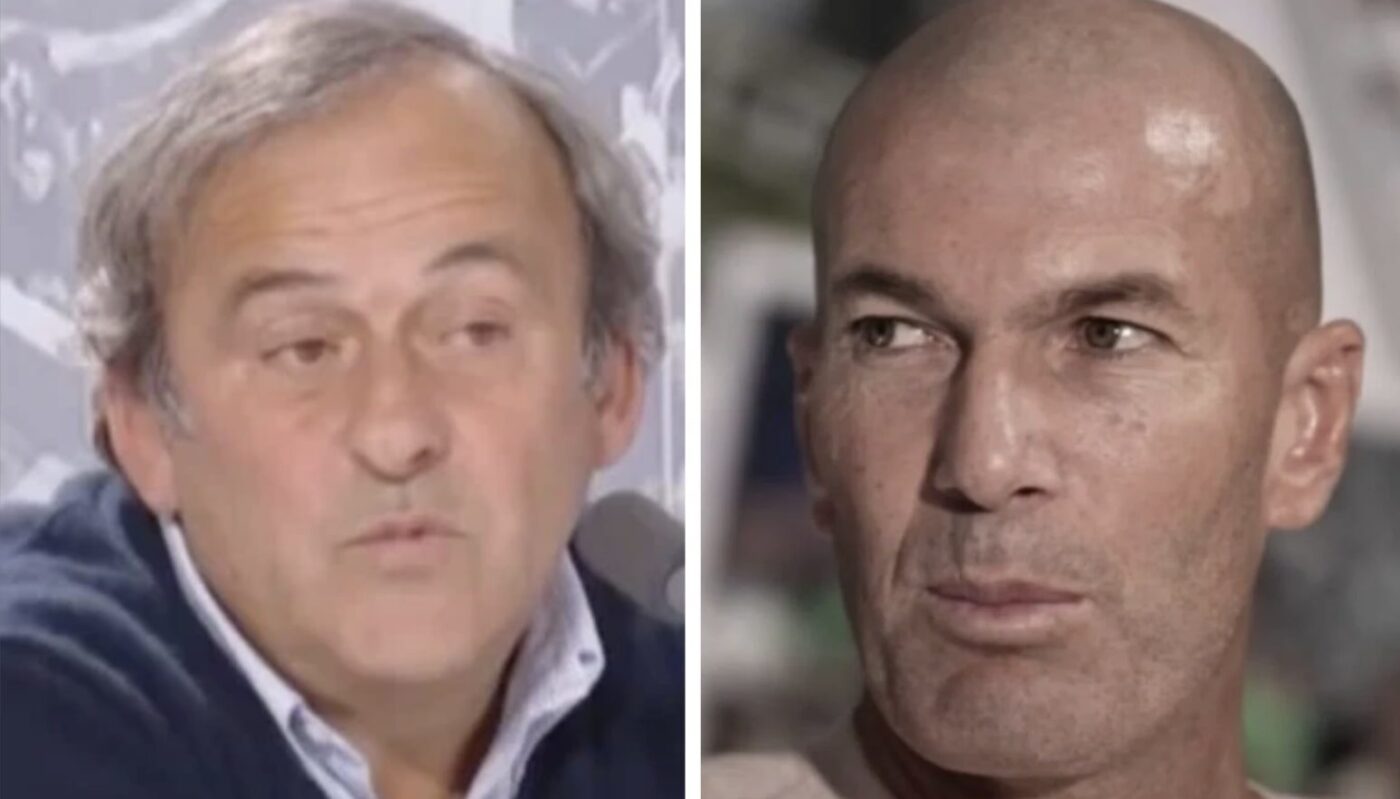 Michel Platini et Zinédine Zidane