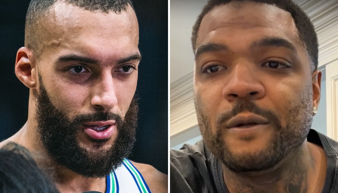 Les joueurs NBA Rudy Gobert (gauche) et Josh Smith (droite)