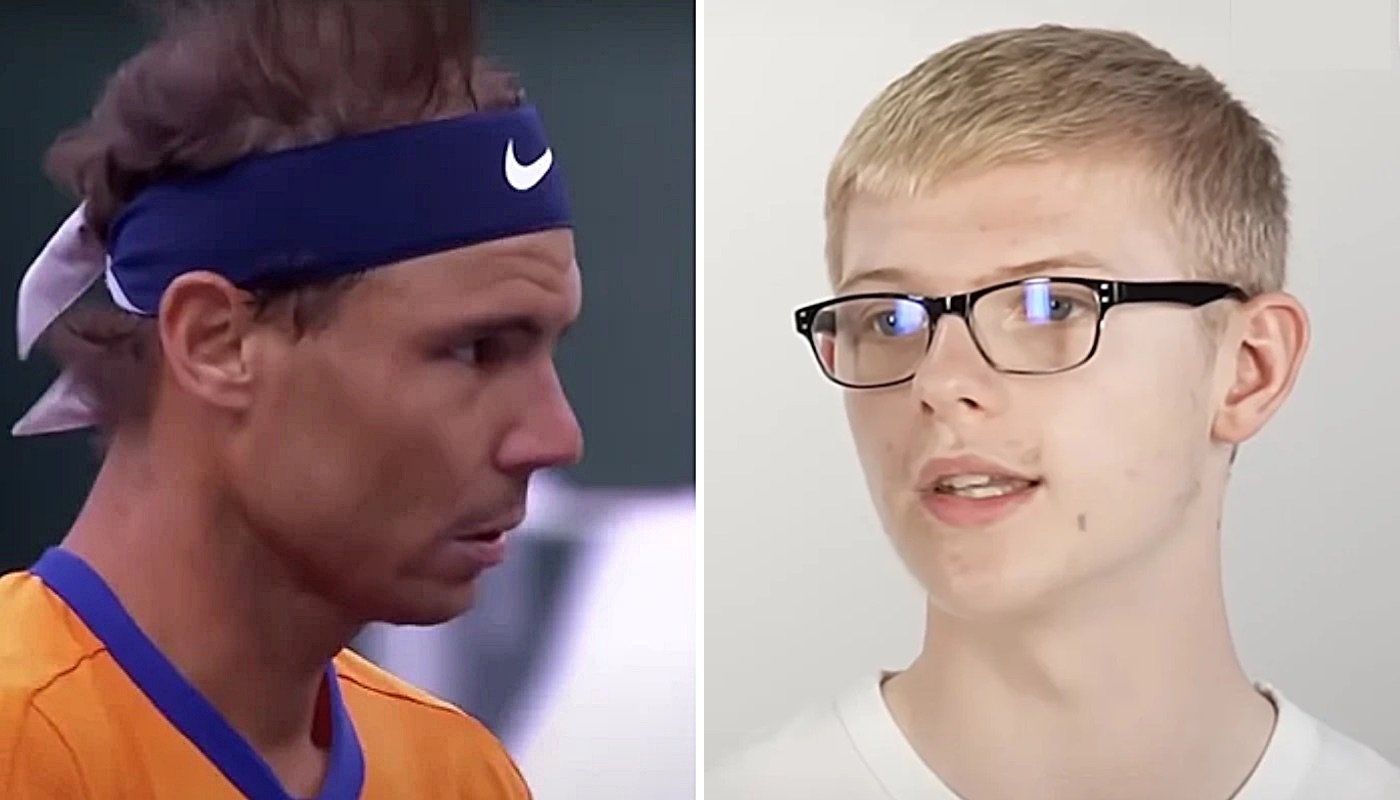 Le tennisman espagnol Rafael Nadal (gauche) et le pongiste français Félix Lebrun (droite)