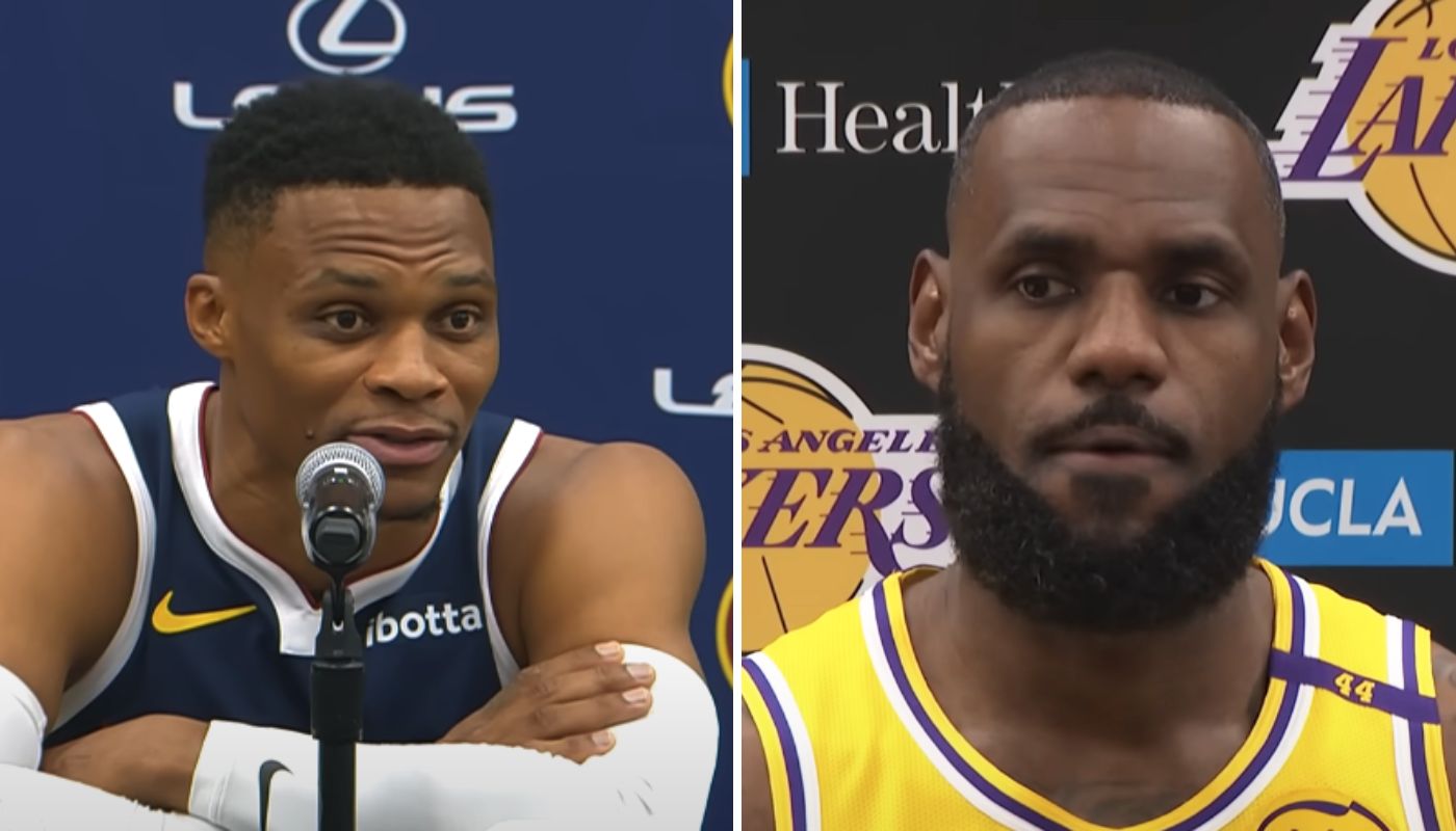 Russell Westbrook et LeBron James en interview