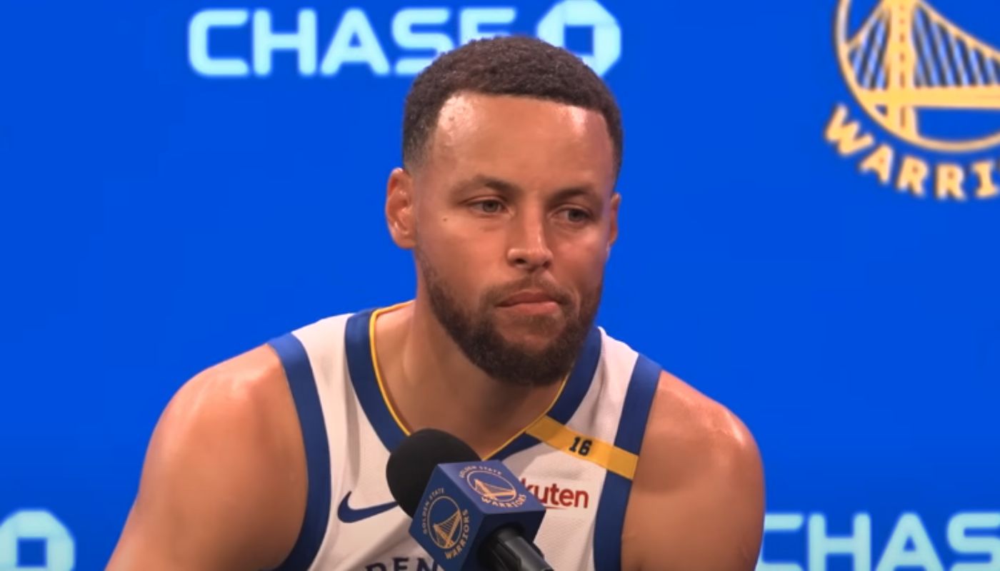 Stephen Curry en conférence de presse