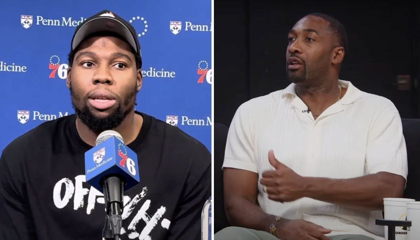 Guerschon Yabusele des Sixers et Gilbert Arenas, ancien All-Star