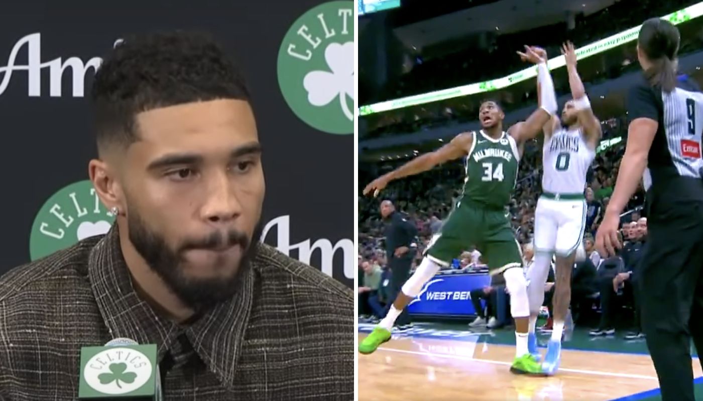 Jayson Tatum des Celtics, et la faute de Giannis Antetokounmpo