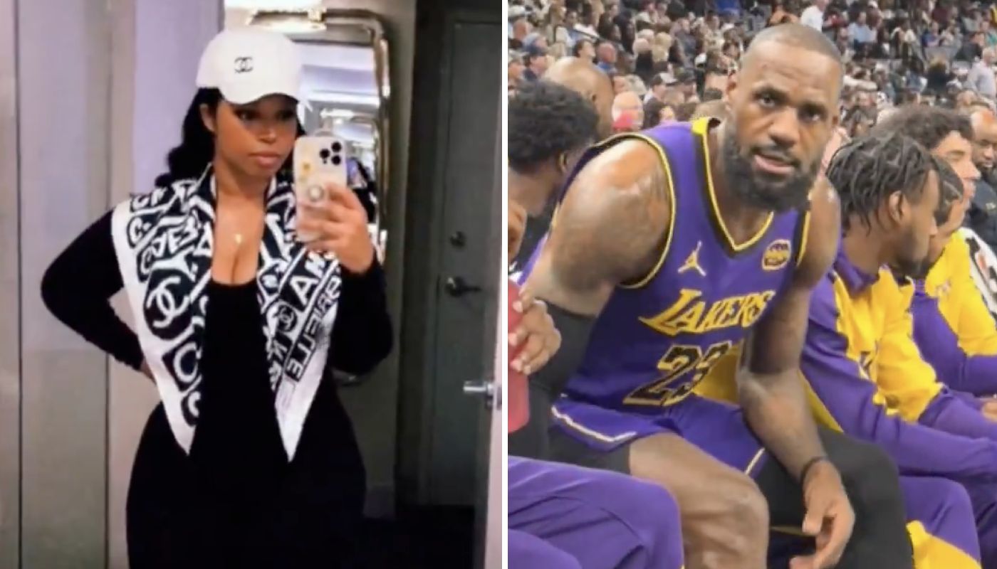 LeBron James, légende des lakers, et une supportrice