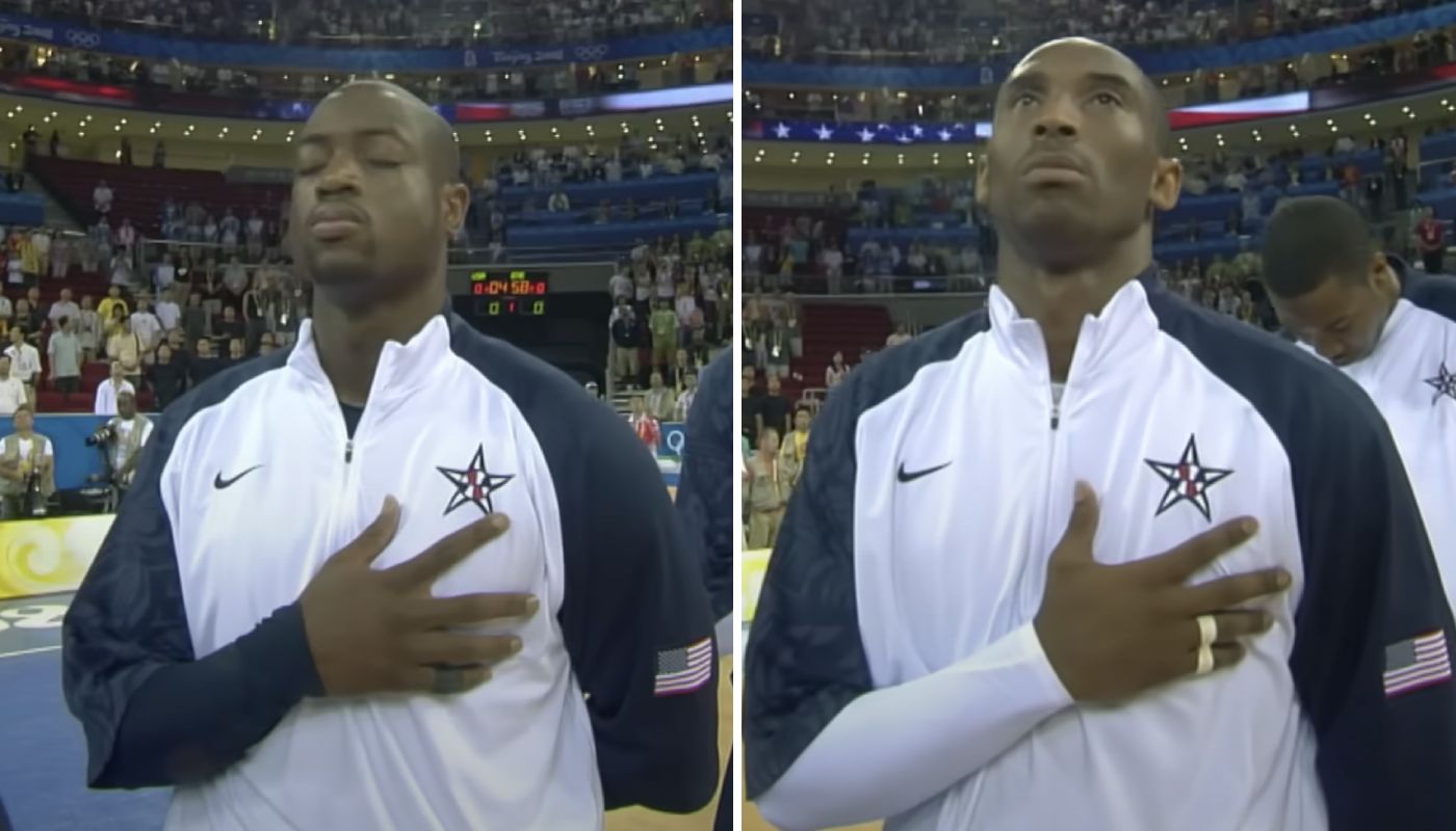 Dwyane Wade et Kobe Bryant avec Team USA pendant les Jeux Olympiques de Pékin en 2008