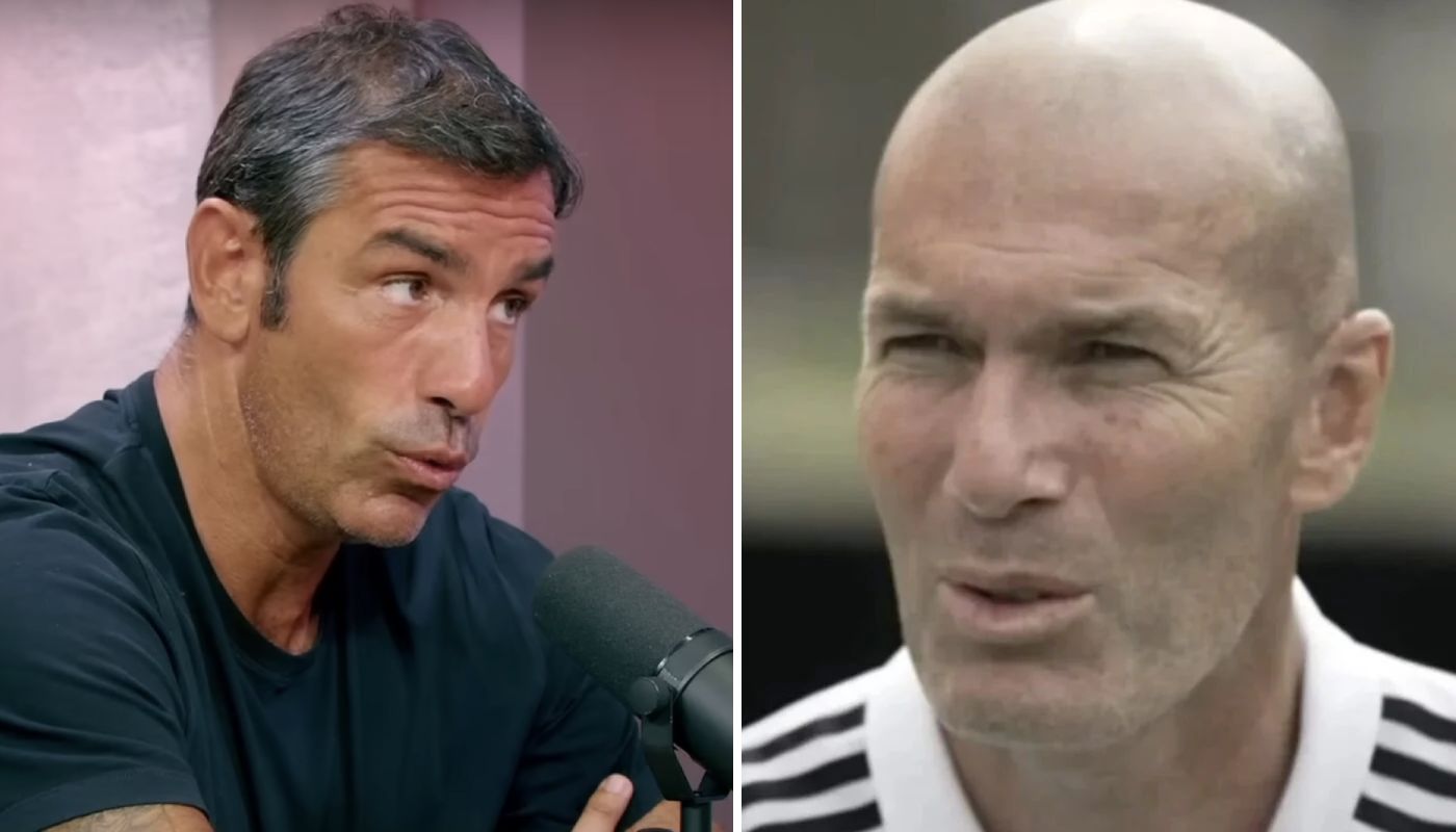 Les deux champions du monde Robert Pirès et Zinédine Zidane