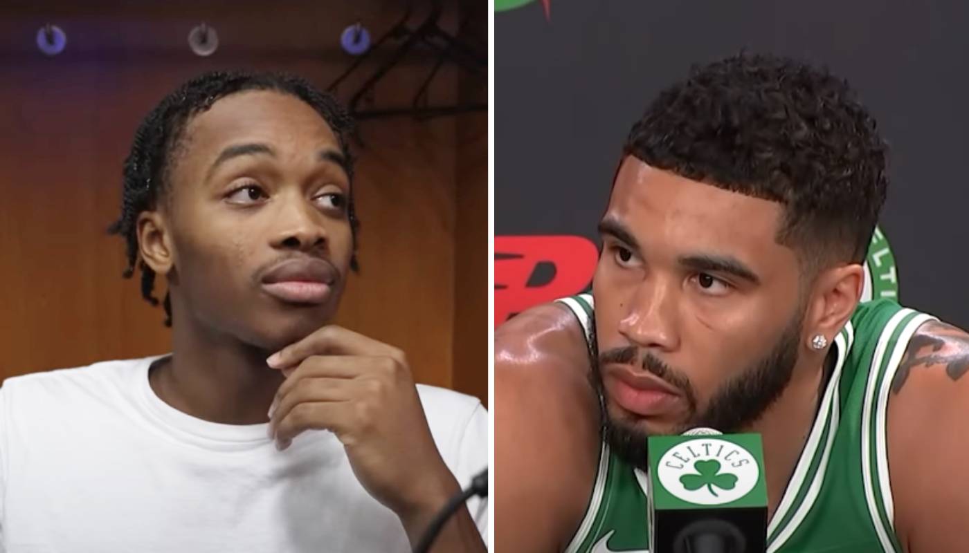 Bilal Coulibaly et Jayson Tatum, la star des Celtics