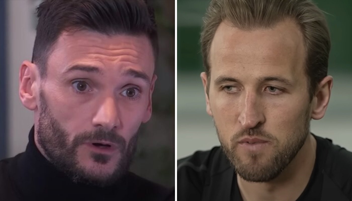 Les anciens joueurs de Tottenham Hotspurs, Hugo Lloris (gauche) et Harry Kane (droite)