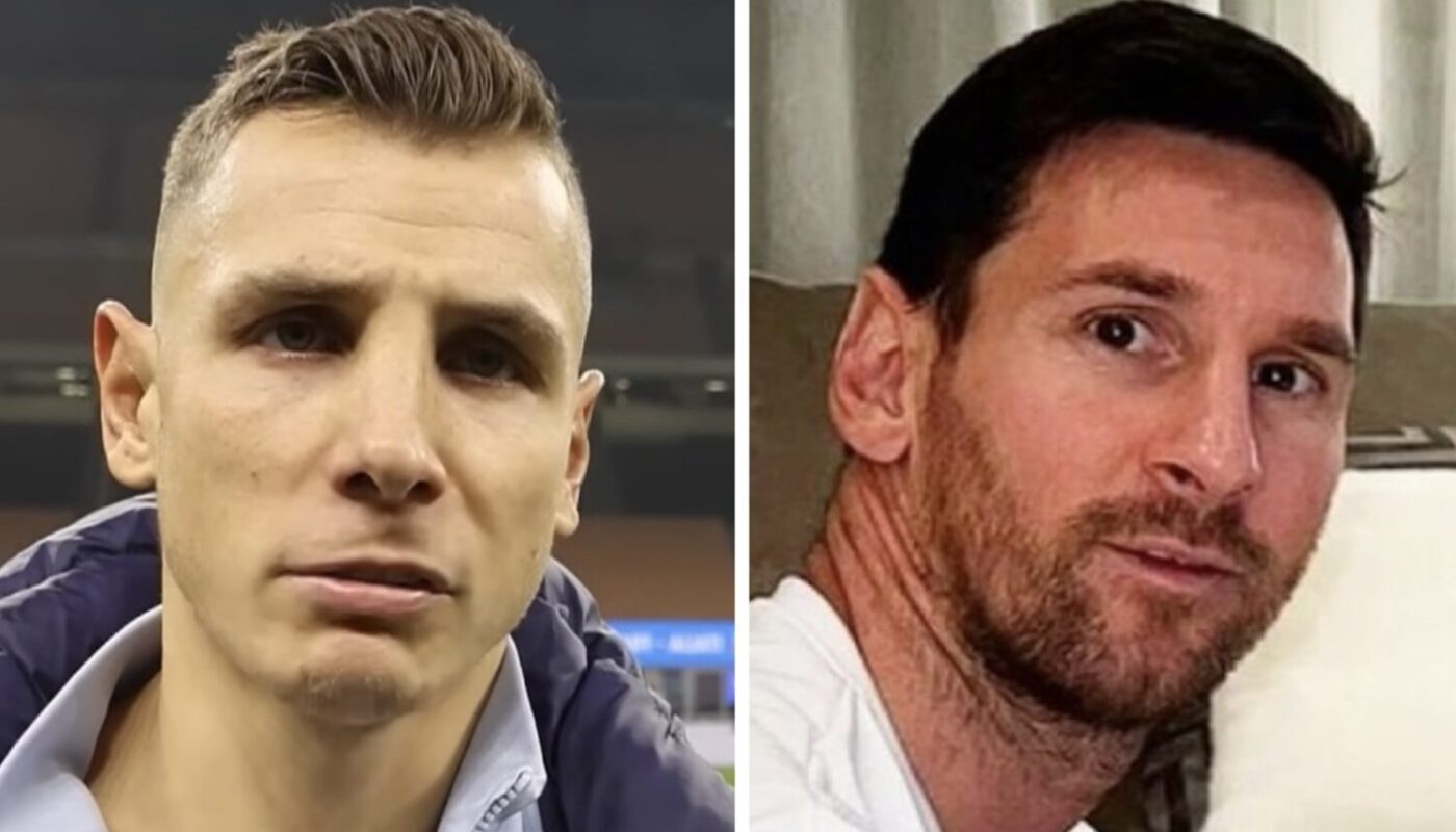 Lucas Digne et Lionel Messi