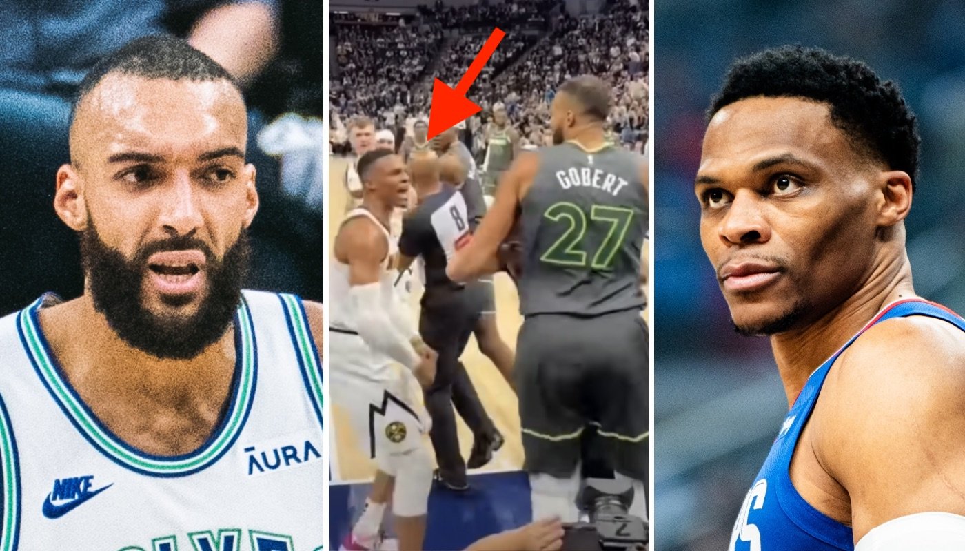 Les stars NBA Rudy Gobert (gauche) et Russell Westbrook (droite) se sont échangées quelques amabilités