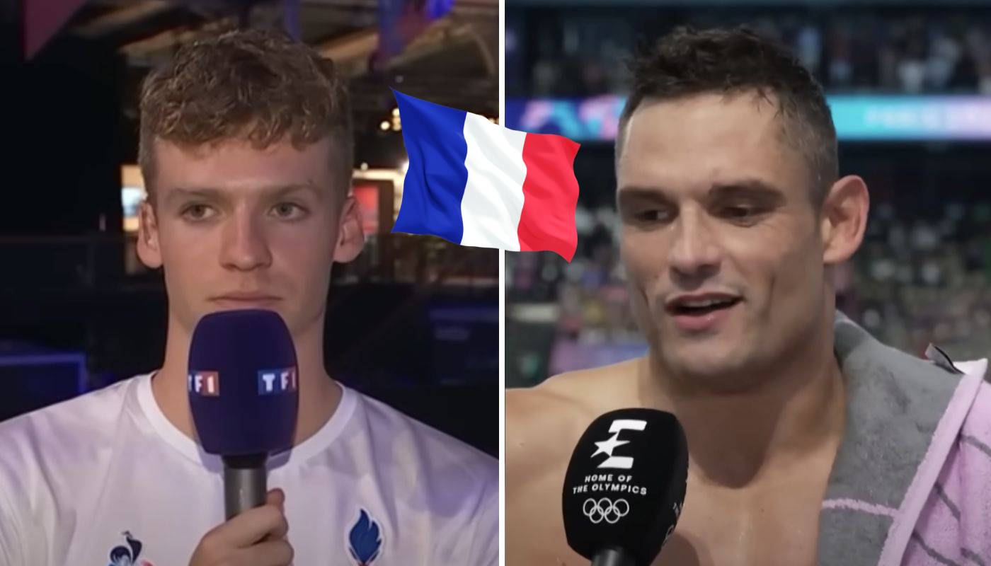 Léon Marchand et Florent Manaudou