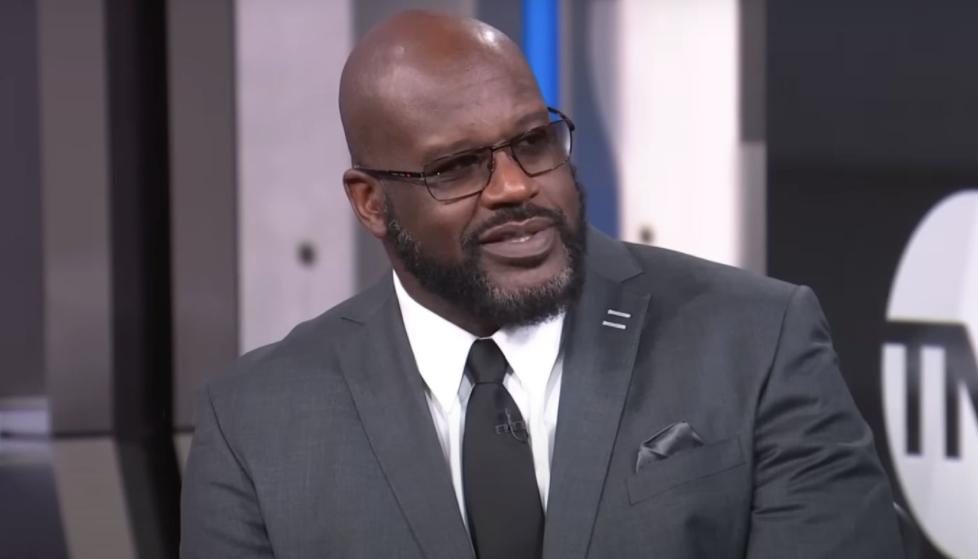 Shaquille O'Neal sur le plateau de TNT