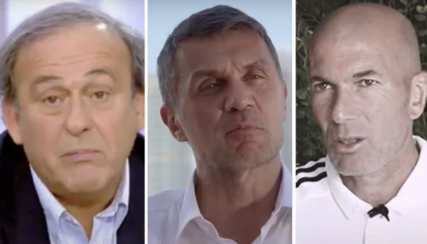 Michel Platini, Paolo Maldini, Zinédine Zidane