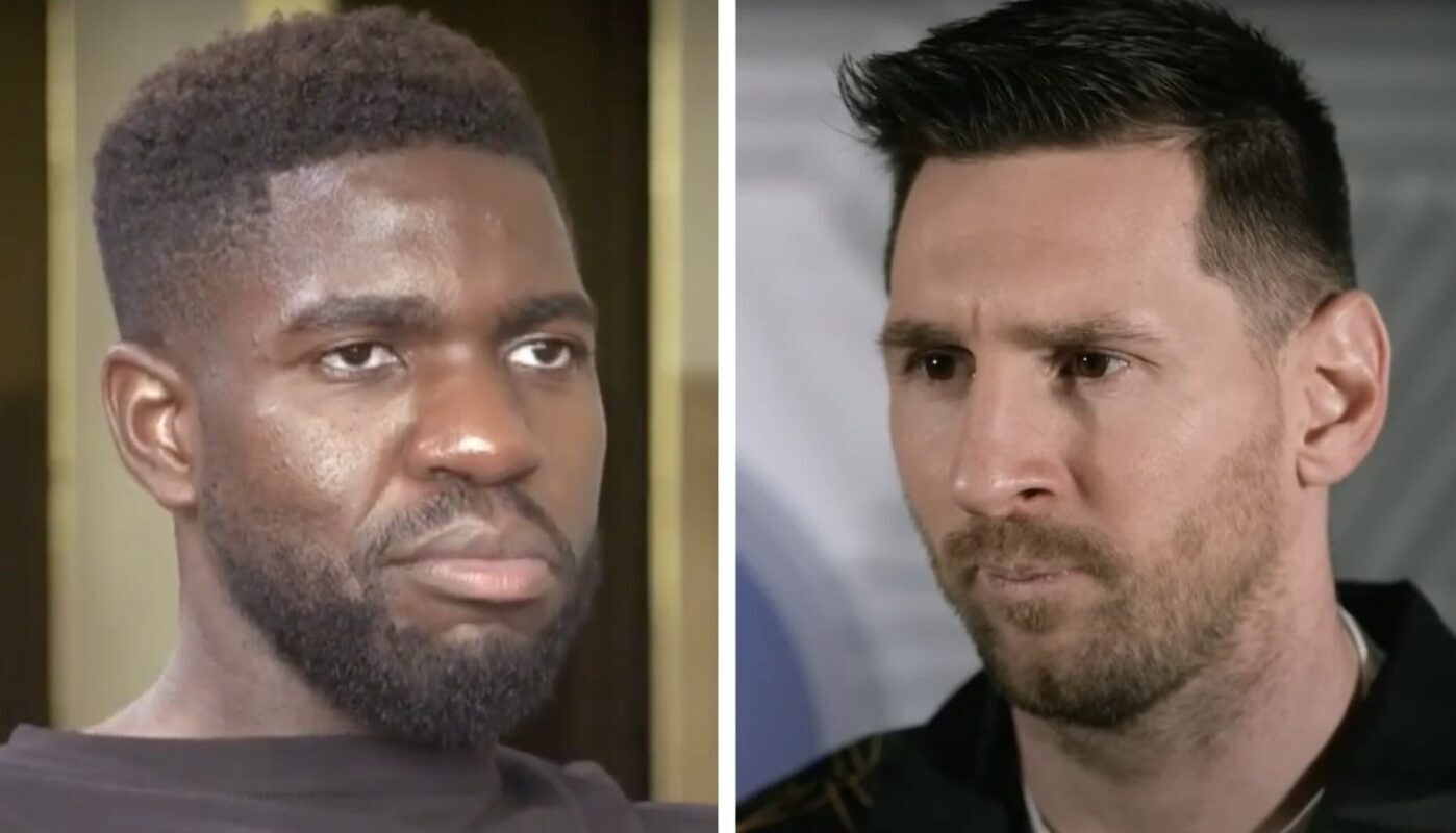 Samuel Umtiti et Lionel Messi