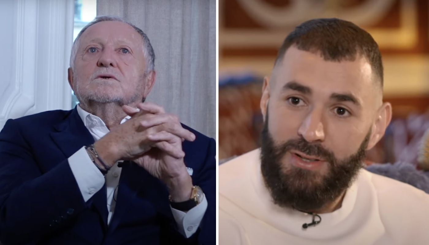 Karim Benzema et le président emblématique de l'OL Jean-Michel Aulas