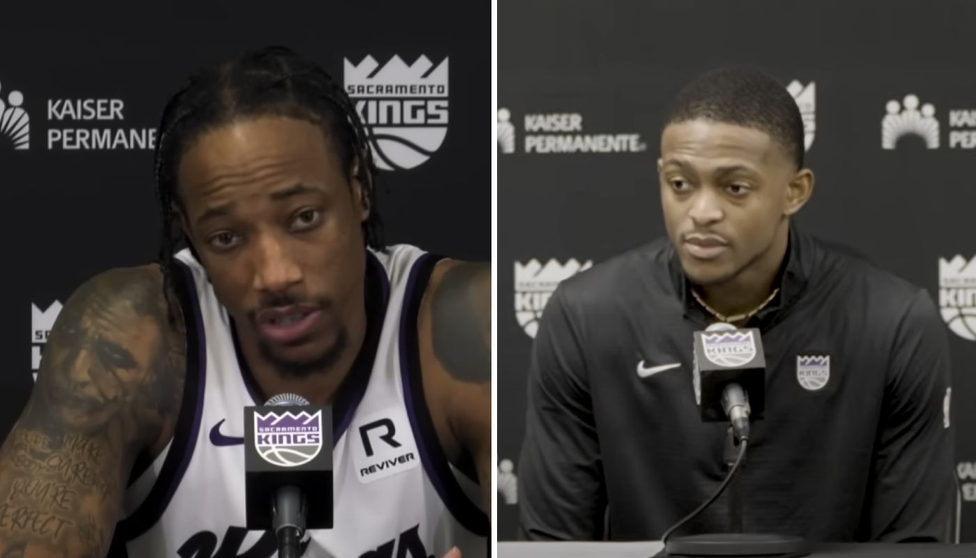 De'Aaron Fox et DeMar DeRozn, joueurs des Kings