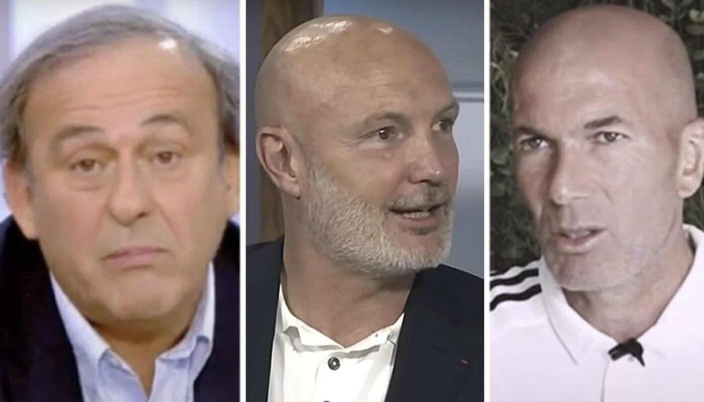 Michel Platini, Frank Leboeuf et Zinédine Zidane