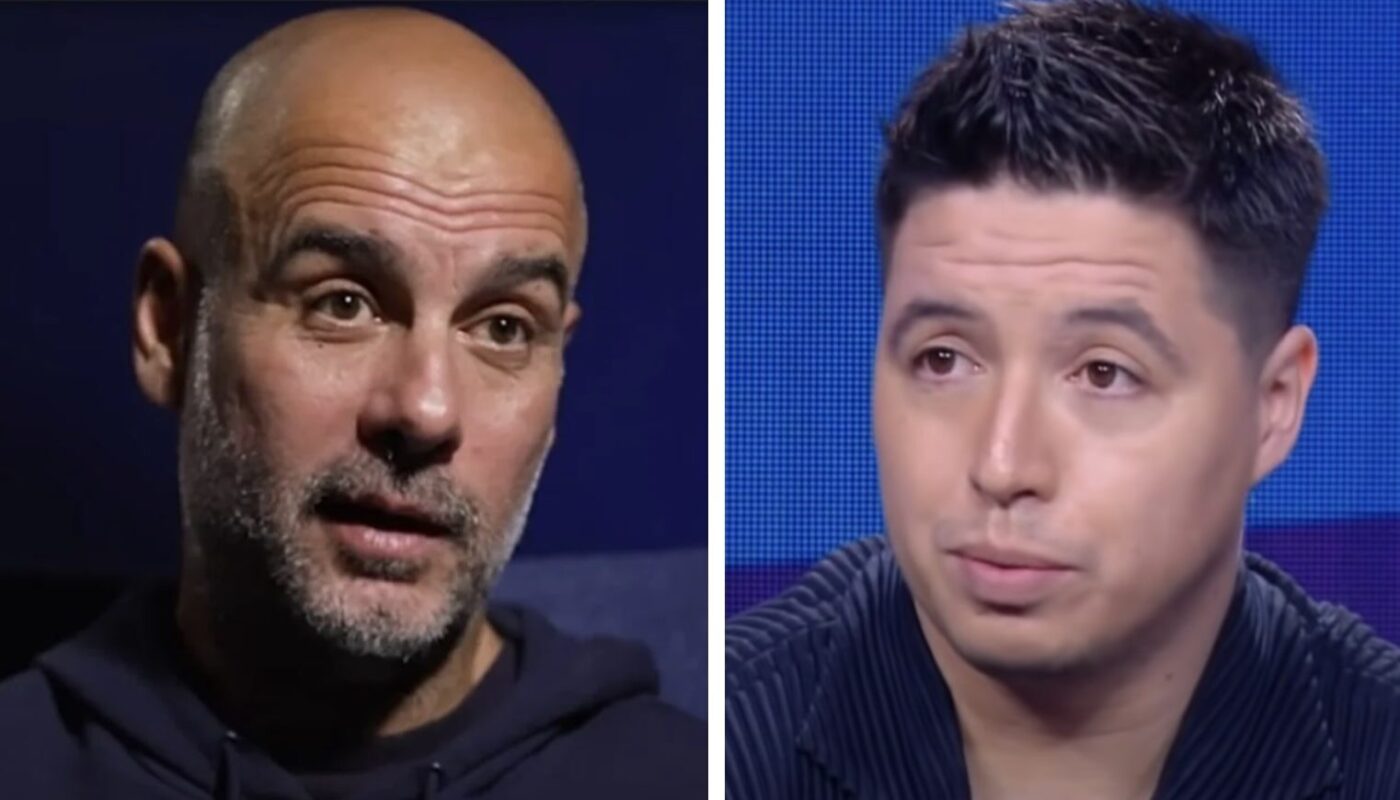 Pep Guardiola et Samir Nasri