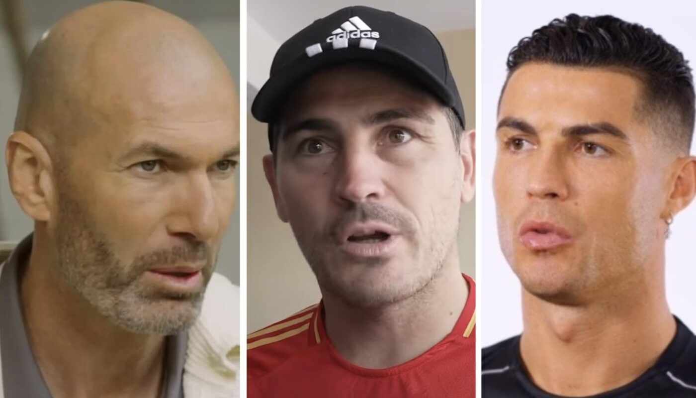 Zinédine Zidane, Iker Casillas et Cristiano Ronaldo