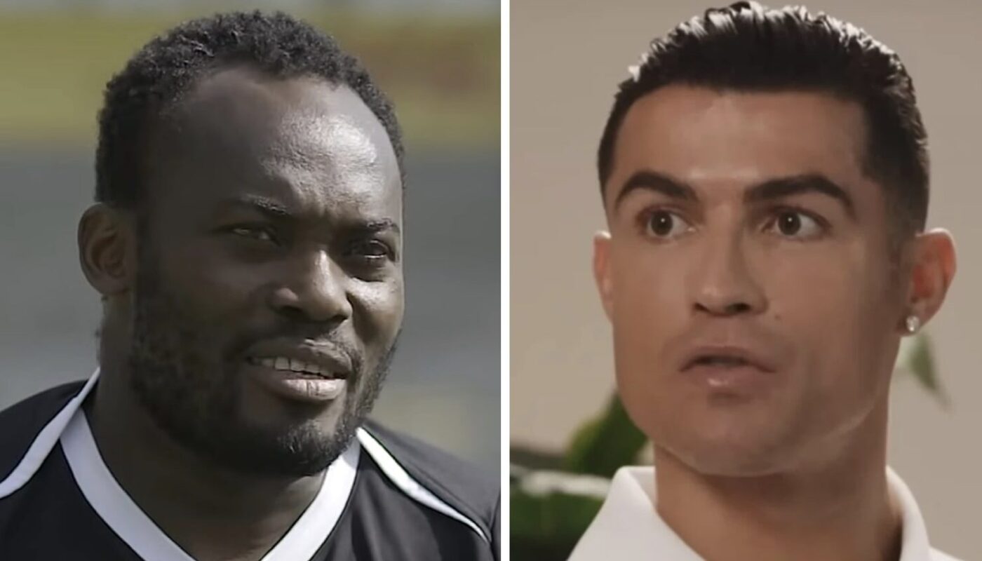 Michael Essien et Cristiano Ronaldo