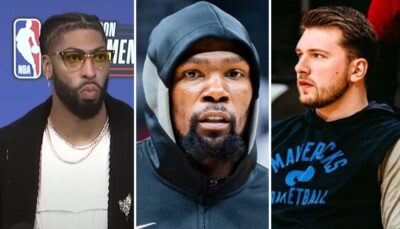 NBA – Atterré, la réaction en plein match de Kevin Durant au trade Anthony Davis/Luka Doncic !