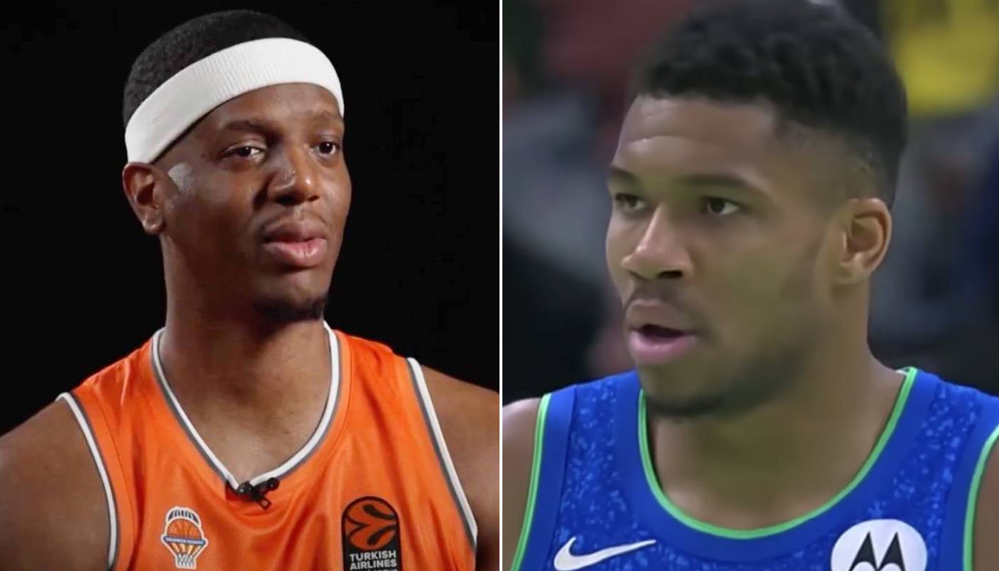 NBA Damien Inglis et Giannis Antetokounmpo