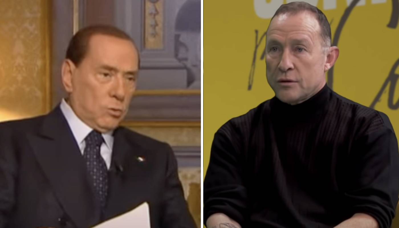 Silvio Berlusconi et Jean-Pierre Papin