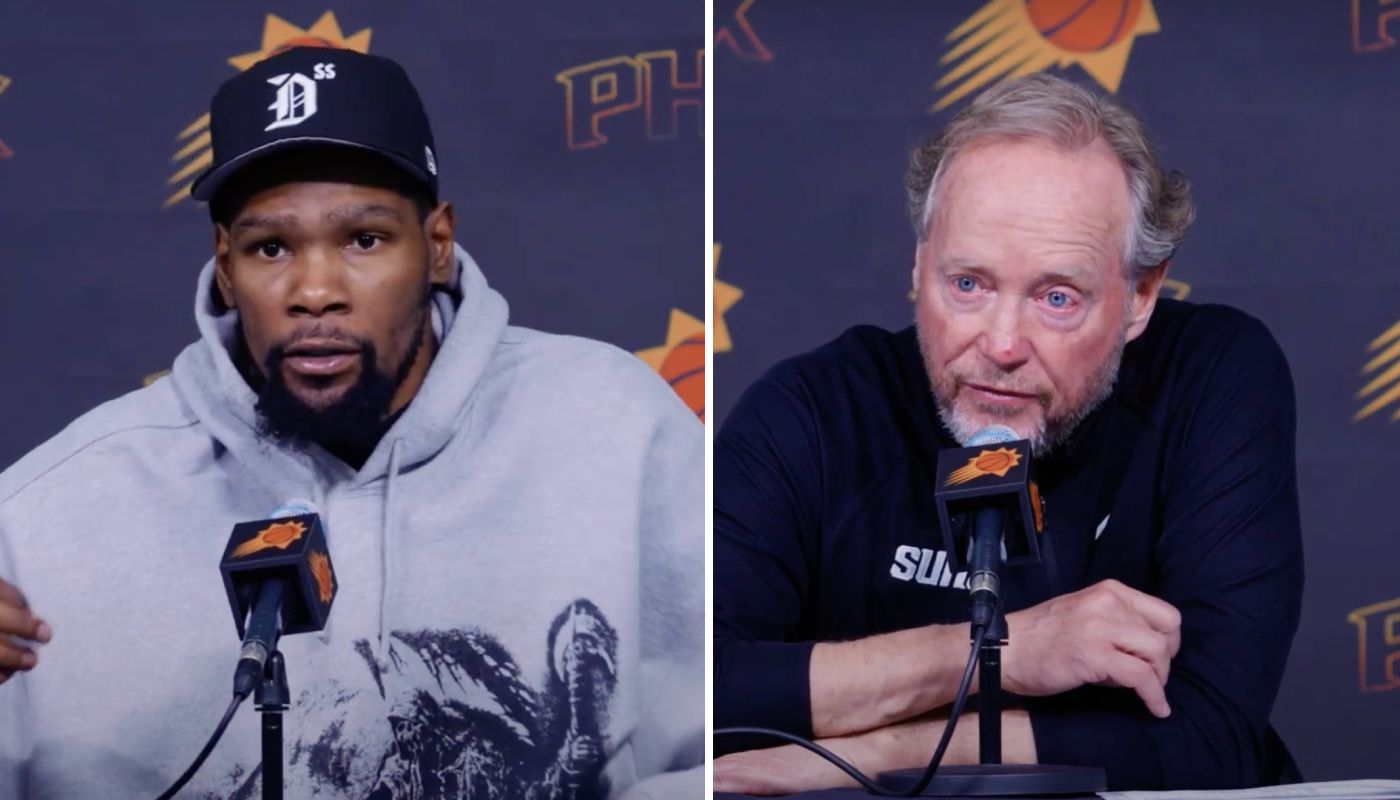 Kevin Durant et Mike Budenholzer des Suns